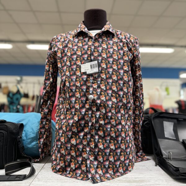 CAMICIA CON FIORI E TESCHI