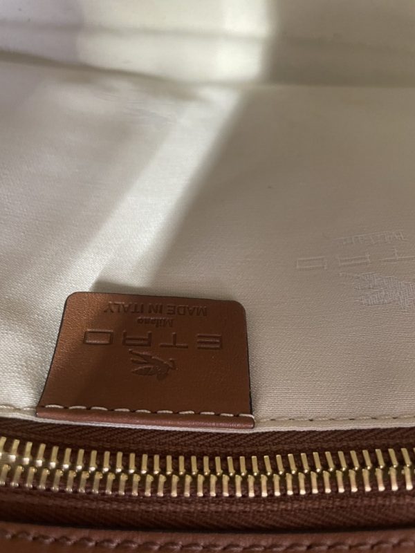 Borsa A Mano In Pelle E Tessuto Borchie Etro - immagine 7
