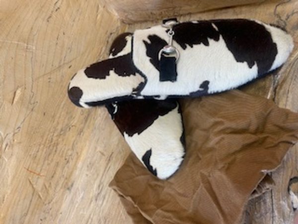 Ciabatte Cavallino Pezzato Bianco E Marrone 45 - immagine 3