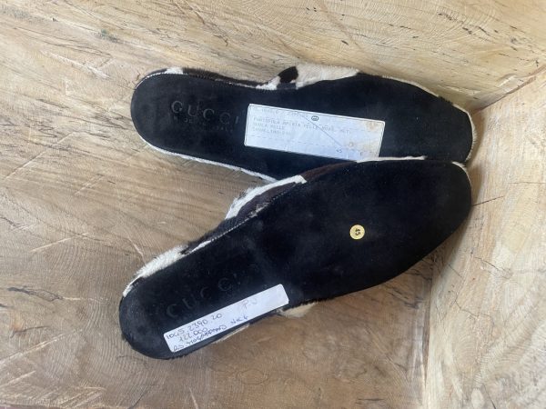 Ciabatte Cavallino Pezzato Bianco E Marrone 45 - immagine 4