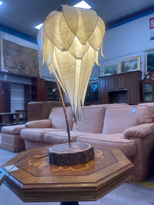 Abat Jour Base Legno Fiore
