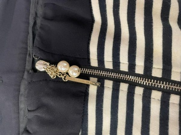 Vestito Righe Bianco Blu Tg 42 Elisabetta Franchi - immagine 4