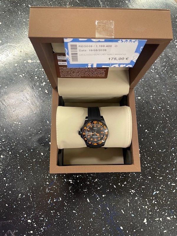 Orologio Mercury Nero Arancio