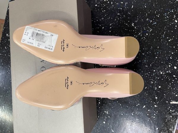 DECOLLETE ROSA RIGHE AZZURRE GIORGIO ARMANI 37 - immagine 4