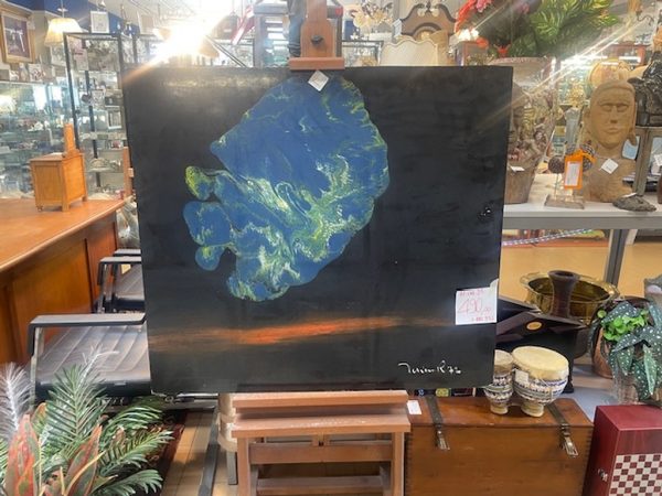 Quadro Nero Macchia Azzurra Verde Jelinek