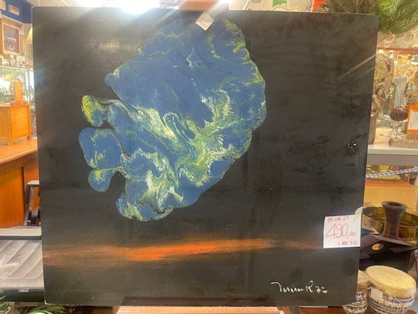 Quadro Nero Macchia Azzurra Verde Jelinek - immagine 3
