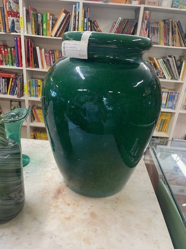 Vaso Fiori Verde Smeraldo Grande Pugi
