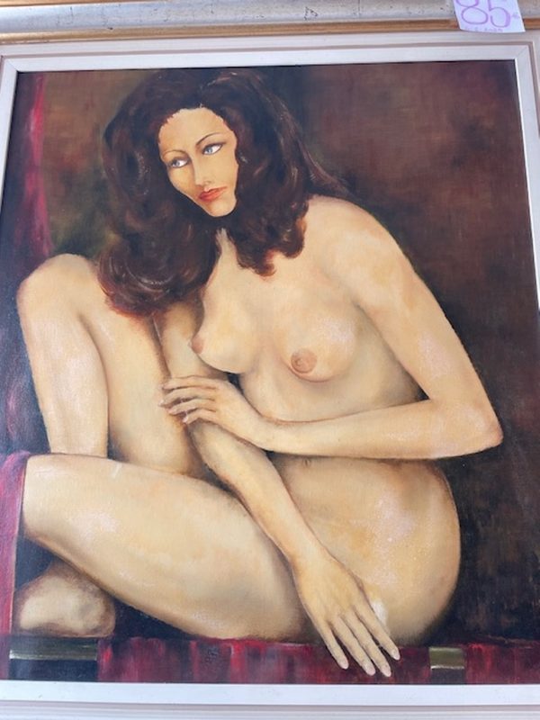 Quadro Donna Nuda Capelli Marroni - immagine 3