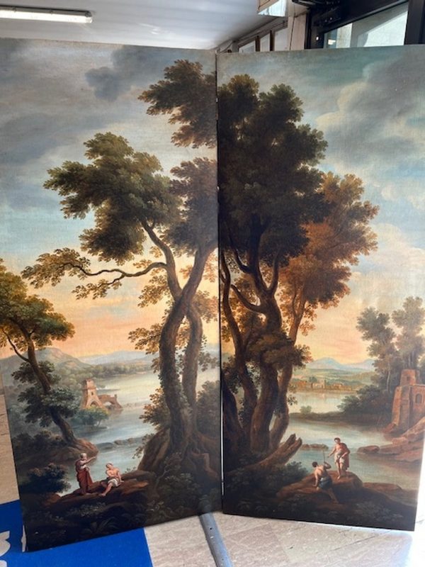 Quadri Scenografici Fiume Alberi 189x82cm Pz 2