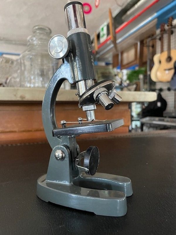 Microscopio Vintage Grigio Stein Optik