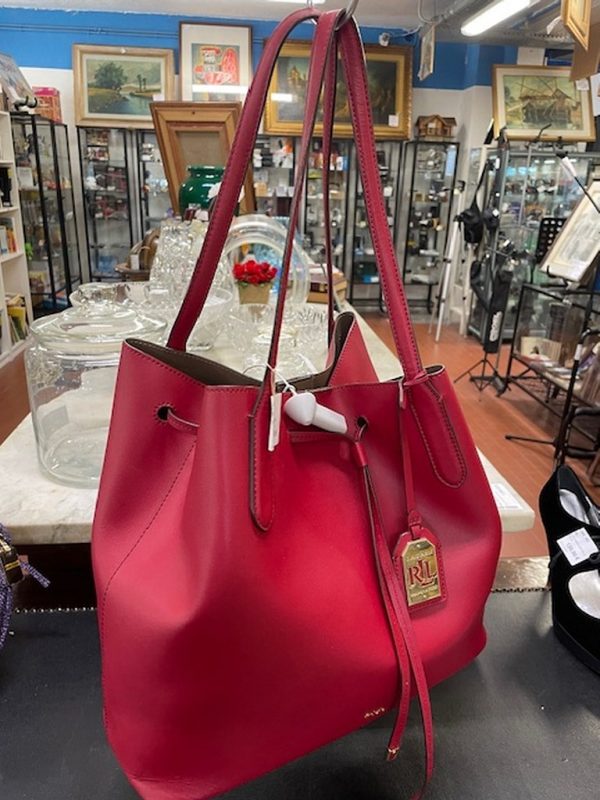 Borsa Secchiello Rosso Ciliegio Ralph Louren - immagine 3