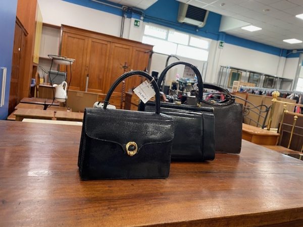 Borsa A Mano Piccola Nera In Pelle