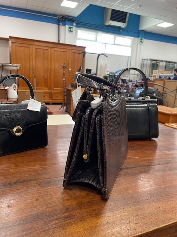 Borsa Media Marrone In Pelle - immagine 5
