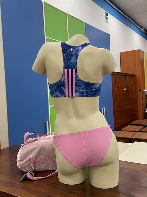 Costume 2 Pezzi Sotto Rosa Sopra Blu Adidas - immagine 3