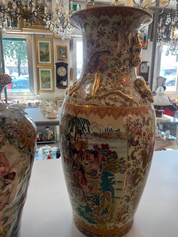 Vaso Grande Cinese Deori Dorati - immagine 4
