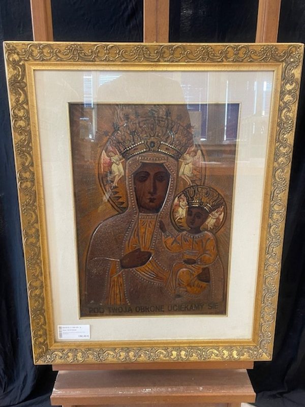 Quadro Su Legno Madonna Con Bambino