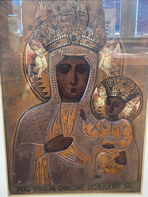 Quadro Su Legno Madonna Con Bambino - immagine 3