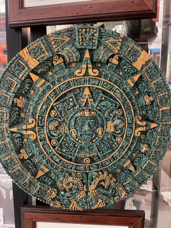Decorazione Calendario Maya Verde Dorato - immagine 3