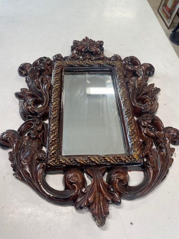 Specchio Marrone Lavorato - immagine 2