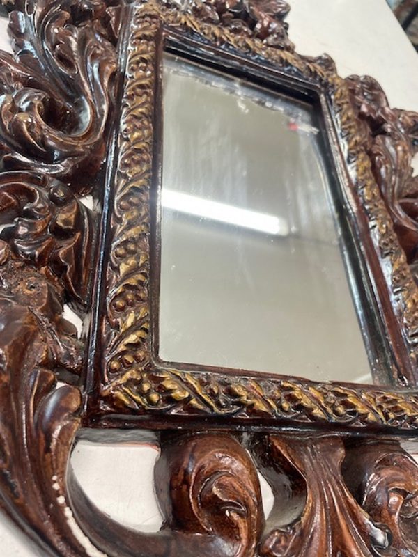 Specchio Marrone Lavorato - immagine 3