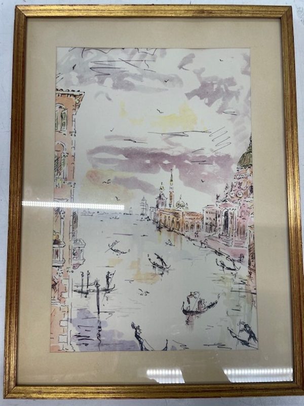 Quadro Corn Legno Venezia Gondole