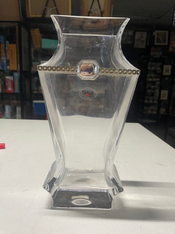 Vaso Trasp Decoro Metallo Ferza
