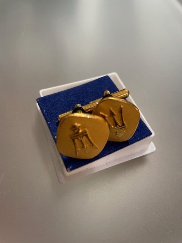 Gemelli Maserati Metallo Dorato - immagine 2