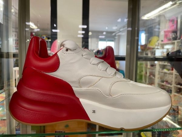 Scarpe Ginn Rosse Bianco Tg 36 Alexander Mcqueen