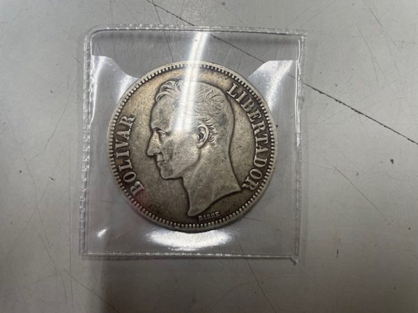 Moneta 2 Bolivar 1936 Venezuela 25gr Arg 900 - immagine 2