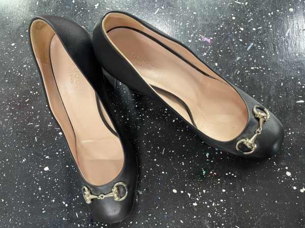 Decollete Nero Gucci Fibia Metallo Davanti 38 - immagine 2