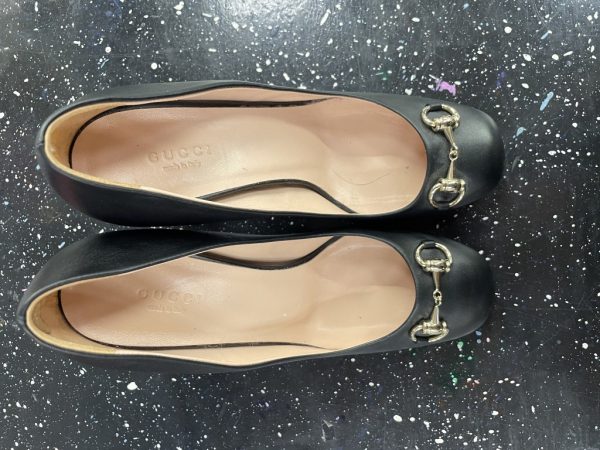 Decollete Nero Gucci Fibia Metallo Davanti 38 - immagine 3