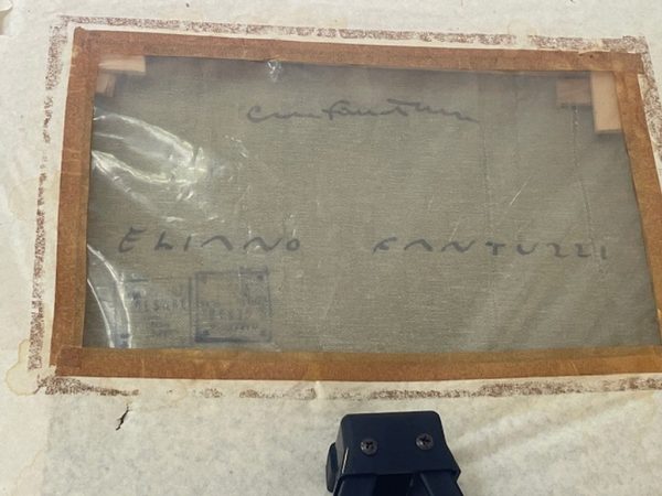 Quadro Emiliano Fantuzzi Originale Firma Retro Signore Bar - immagine 3