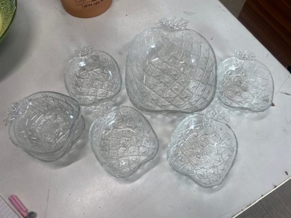 Serv Ciotoline 7pz Vetro Forma Ananas - immagine 3