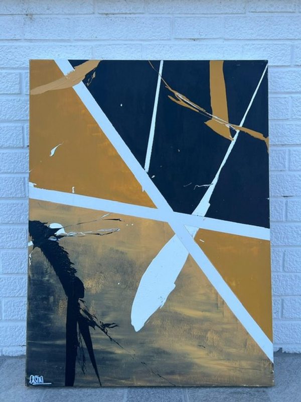 Quadro Tela Astratto Beige Bianco Casini - immagine 6