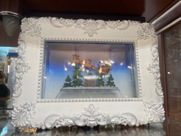 Decorazione Natale Quadro Slitta Brillant Luce A Pile