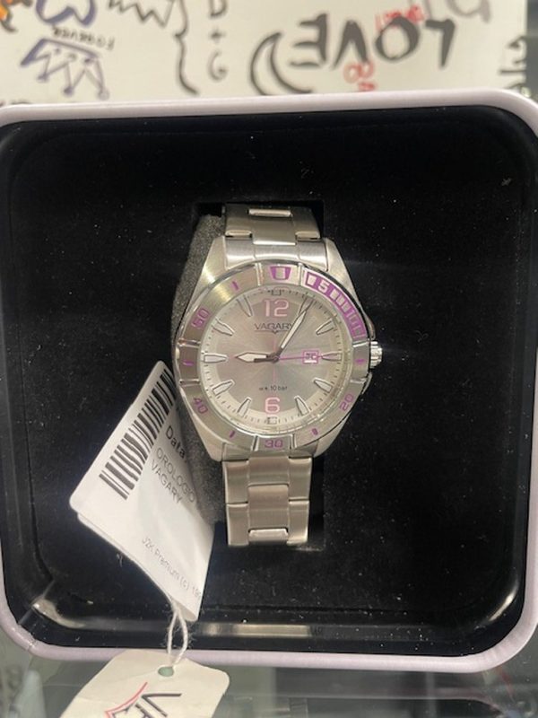 Orologio Metallo Inserti Viola Vagary